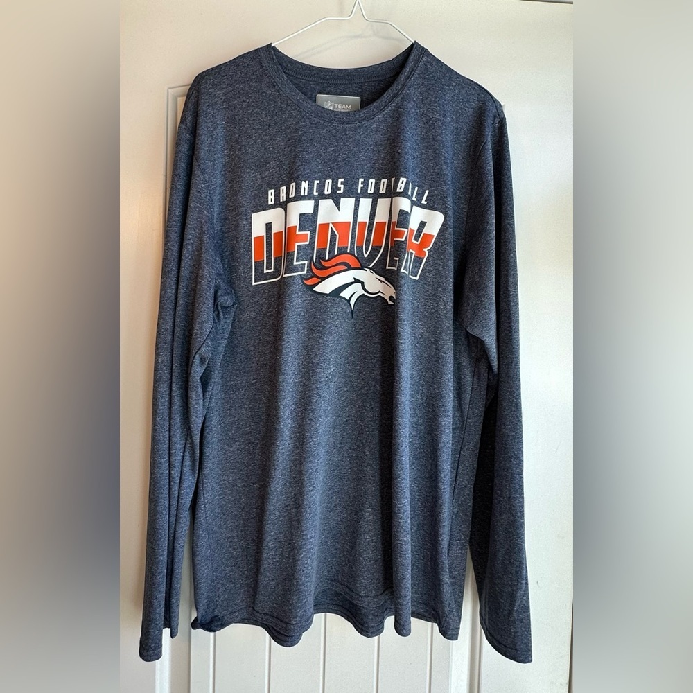 NFL Denver Broncos Blue Long Sleeve Shirt - Picture 1 of 7